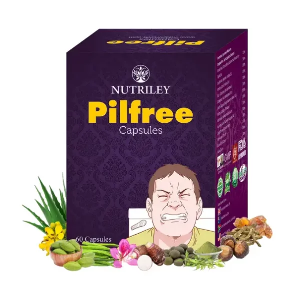 Nutriley Pilfree Piles Care Capsules for Piles Relief, 60 Capsules available on Herbkart