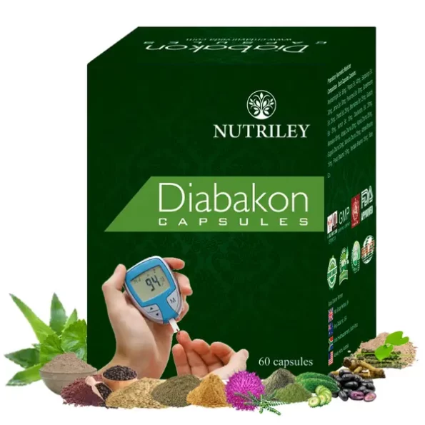 Nutriley Diabakon Diabetes Control Capsules, 60 Caps, NLY-DBK-CPS-1.webp, NLY DBK CPS 1