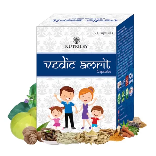 Nutriley Vedic Amrit General Wellness & Immunity Capsules, 60 Capsules available on Herbkart