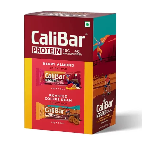10g Protein Bar Assorted Pack, 3 x Berry Almond & 3 x Roasted Coffee Bean Crispy Bar