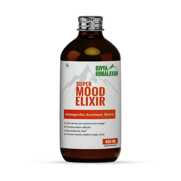 Divya Himalayan Super Mood Elixir With Ashwagandha,Anantmool & Brahmi, 450 ml, DHMOOD450-1.webp, DHMOOD450 1