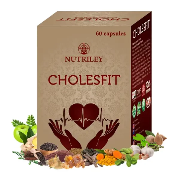 Nutriley Cholesfit Cholestrol Control Capsules, 60 Caps available on Herbkart