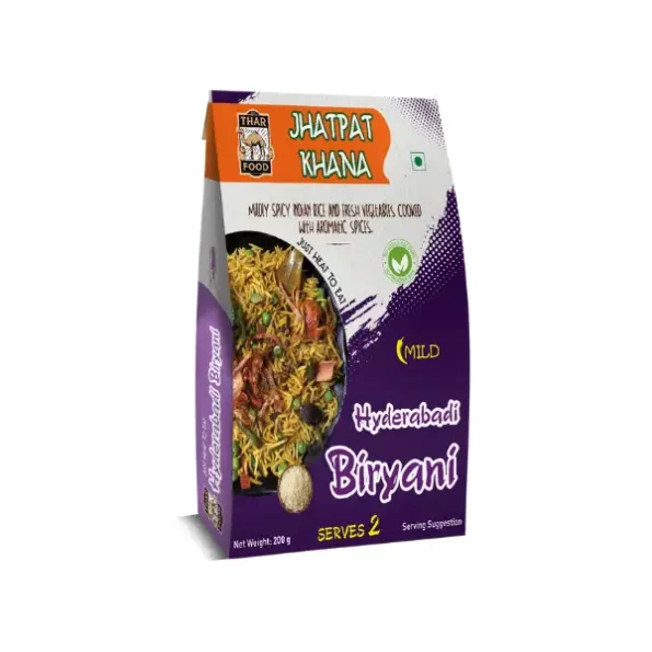 The Thar Food Jhatpat Khana Hyderabadi Biryani 200 gm, TTF-HB-200-1.webp, TTF HB 200 1