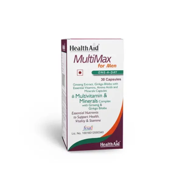 HealthAid MultiMax for Men (Multivitamins for Men), 30 Softgel Capsules, HealthAid8908003441894-1.webp, HealthAid8908003441894 1