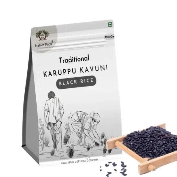 Karuppu Kavuni Rice, Black Rice, 1Kg