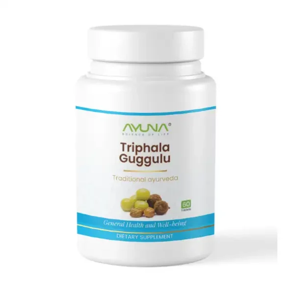 Ayuna Triphala Guggulu, 60 Tablets, Ayuna014-1.webp, Ayuna014 1