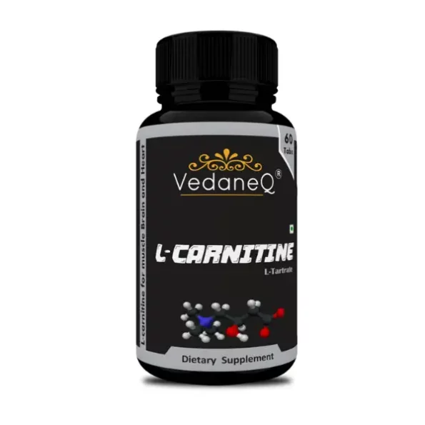 VedaneQ L - Carnitine L - Tartrate 1000 mg for muscle, brain & Heart, fat burner supplements (60 Tablets), VedaneQved_cart-1.webp, VedaneQved cart 1