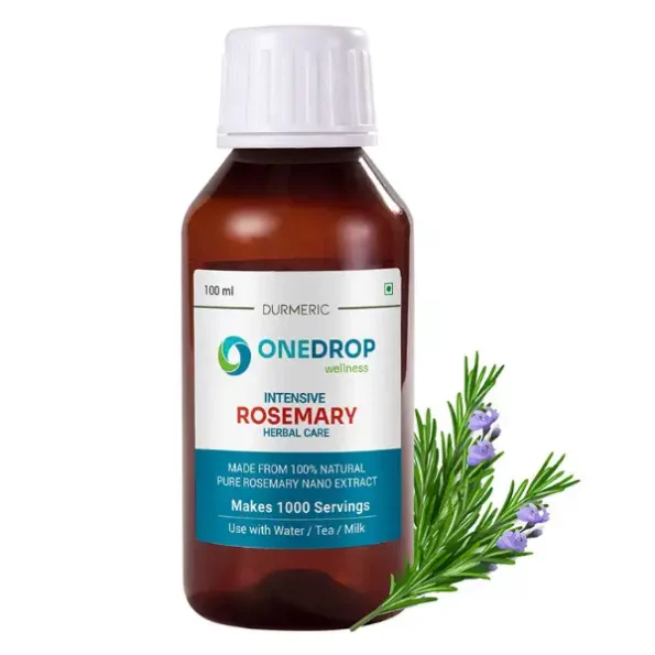 Onedrop Wellness Intensive Rosemary Herbal Drops - 100 Ml, 100% Natural Pure Rosemary Nano Extract, Makes 1000 Servings, ODWD-Rosemary-100ml-1.webp, ODWD Rosemary 100ml 1