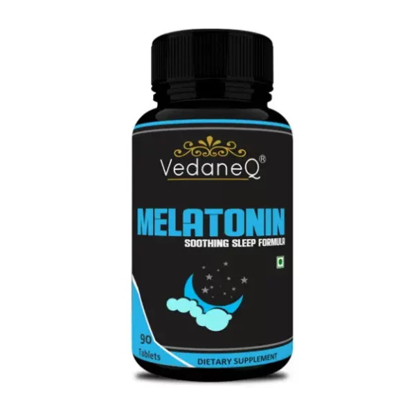 VedaneQ Melatonin 10mg Tablets, Helps You Fall Asleep Faster, Longer(90 Tablets), VedaneQved_melatonin-1.webp, VedaneQved melatonin 1