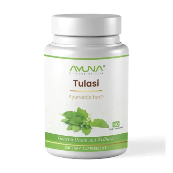 Ayuna Tulasi Veg Capsules, 60Capsules available on Herbkart