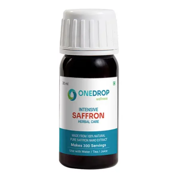 Onedrop Wellness Saffron Original Kashmiri Kesar Concentrate Drops 30 ml, Makes 300 Servings, ODWD-Saffron_30ml-1.webp, ODWD Saffron 30ml 1