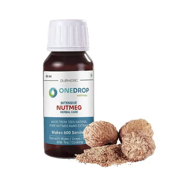 Onedrop Wellness Nutmeg Oil - 60 Ml, 100% Natural Pure Nutmeg Nano Concentrated Extract, Antioxidant, Anti-Inflammatory, ODWD-Nutmeg-60ml-1.webp, ODWD Nutmeg 60ml 1