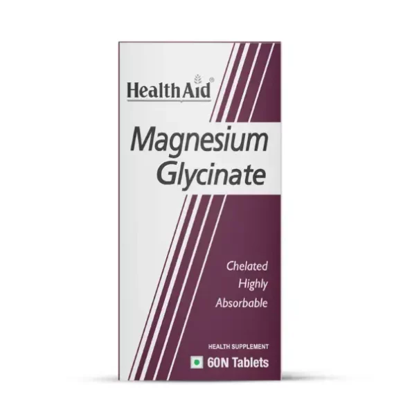 HealthAid Magnesium Glycinate with Zinc 60 Tablets available on Herbkart