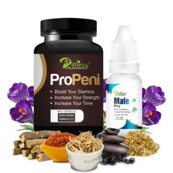 Riffway Pro Peni Sexual Supplement & Male Pro Oil Enhances Your Sexual Performance, 15 Capsules + 15 ML available on Herbkart