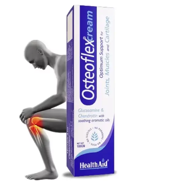 HealthAid Osteoflex (Glucosamine & Chondroitin with Soothing Aromatic Oils) Cream - 100 gm available on Herbkart