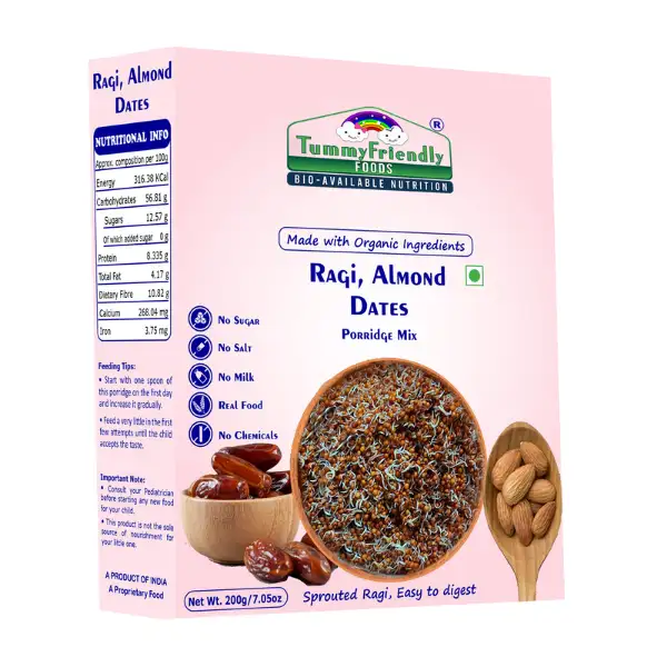 Ragi almonds sale and dates porridge