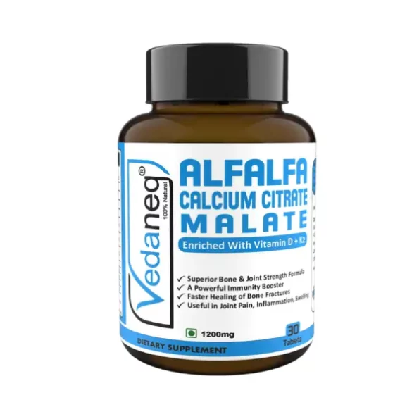 VedaneQ Alfalfa Calcium Citrate Malate 30 Tablets, Vd_alfalfa_30tablet-1.webp, Vd alfalfa 30tablet 1