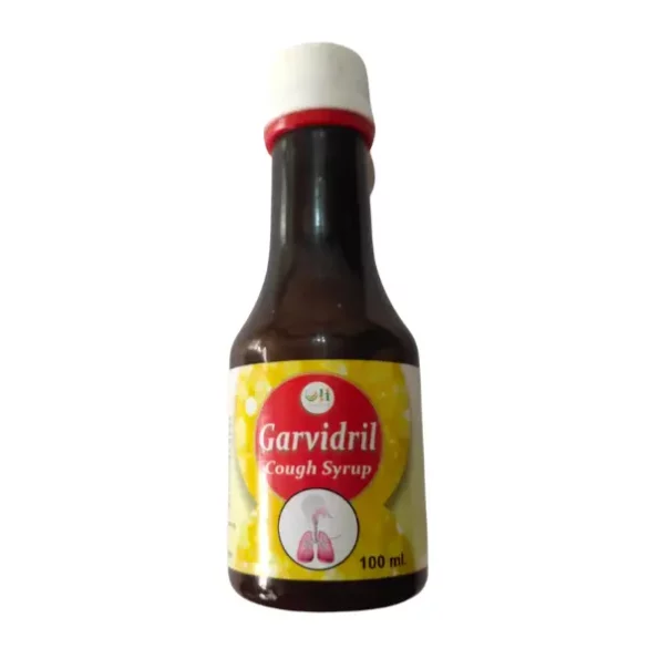 Garveish Herbals Garvidril Cough Syrup Bottle 100ml, 100 ml available on Herbkart