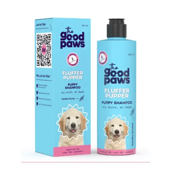 Fluffer Pupper Puppy Shampoo, No tears shampoo, All Natural Coconut oil shampoo, Vanilla Orchid, 250 ml