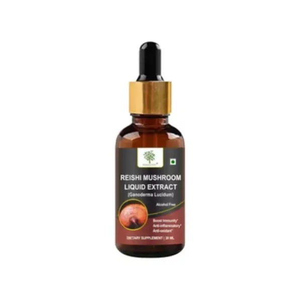 Mahogany Organics Reishi Mushroom (Ganoderma Lucidum) Liquid Extract 30ML -Glass bottle with Dropper available on Herbkart