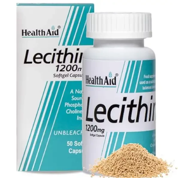 HealthAid Lecithin 1200mg, 50 Softgel Capsules, HealthAid8908003441580-1.webp, HealthAid8908003441580 1