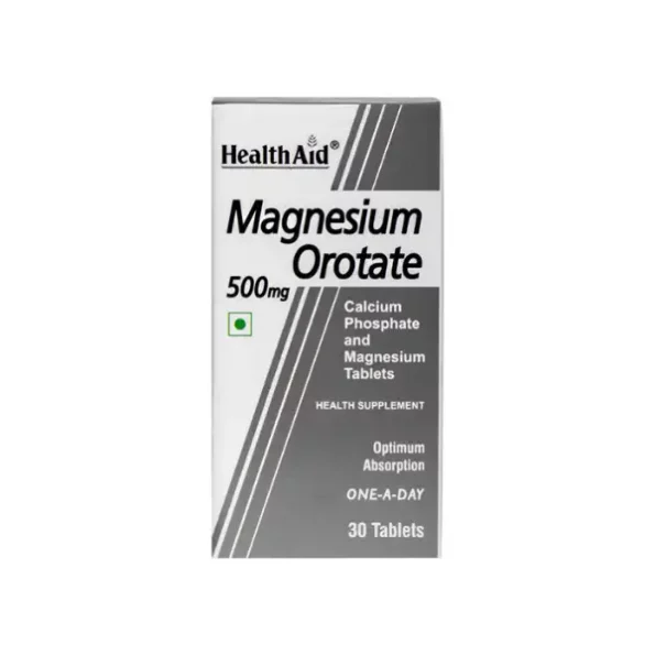 HealthAid Magnesium Orotate 500mg, 30 Tablets available on Herbkart