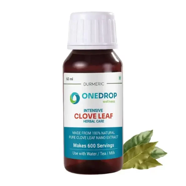 Onedrop Wellness Intensive Clove Leaf Herbal Drops - 60Ml, 100% Natural Pure Clove Leaf Nano Extract, Makes 600 Servings, ODWD-Cloveleaf-60ml-1.webp, ODWD Cloveleaf 60ml 1