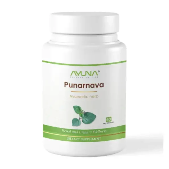 Ayuna Punarnava Veg Capsules, 60Capsules available on Herbkart