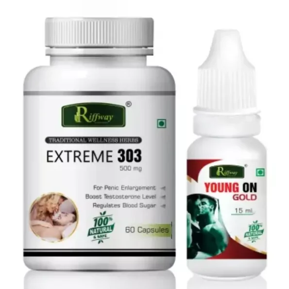 Riffway Extreme 303 Sexual Capsules & Young On Oil, 60 Capsules + 15ML, EXTREME303-60cpsl-YOUNGONGOLDOIL-15ml-COMBO-1.webp, EXTREME303 60cpsl YOUNGONGOLDOIL 15ml COMBO 1