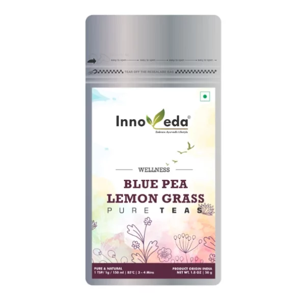 Innoveda Blue Pea Lemongrass Tea 50 G (30-40 Tea Cups), Innoveda013-1.webp, Innoveda013 1