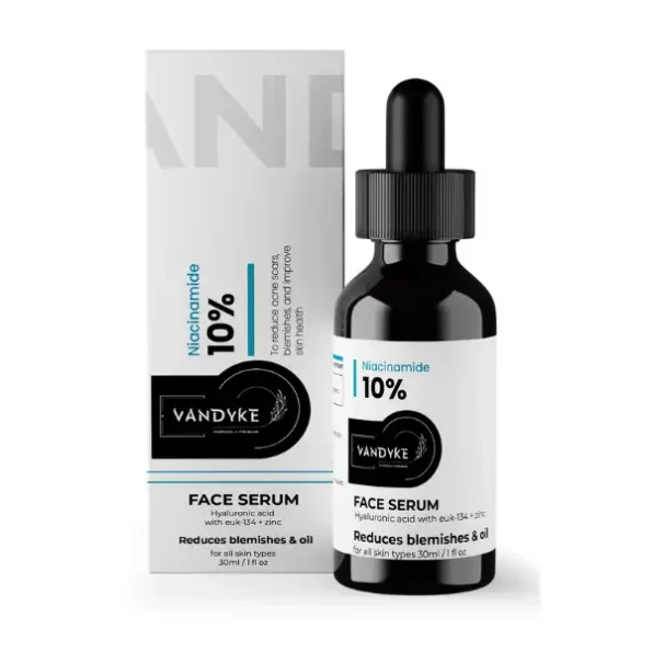 Vandyke 10% Niacinamide Serum with Zinc for Acne, Acne Marks & Blemishes Oil Balancing (30 ml) available on Herbkart