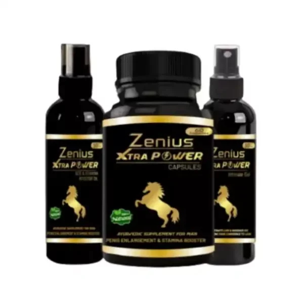 Zenius Xtra Power Kit for Men (60 Capsules + 50mL Gel + 50ml Oil), ZeniusZXPKT_PO1-1.webp, ZeniusZXPKT PO1 1