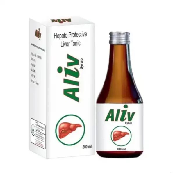 Alloes Aliv syrup for health and Protective Liver Tonic Syrup 200ml available on Herbkart