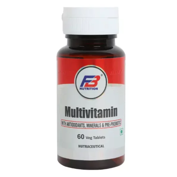 FB Nutrition Fitness Buzz Multivitamin with Antioxidants Minerals Pre-Probiotic 60 Tablets Unflavoured, FBNutrition030-1.webp, FBNutrition030 1