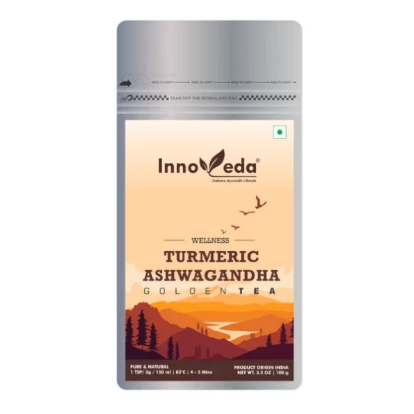 Innoveda Turmeric Ashwagandha Tea 100 G (50-60 Tea Cups), Innoveda081-1.webp, Innoveda081 1