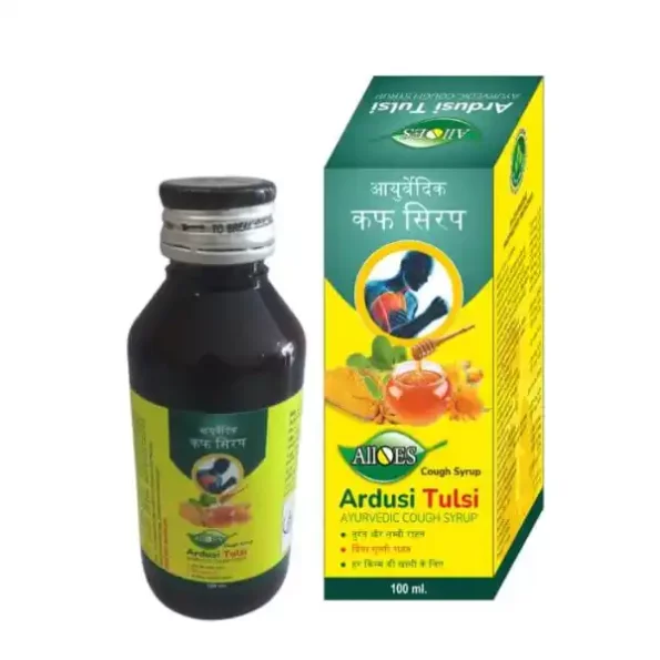 Alloes Ardusi Tulsi Syrup All Herbal And Natural Ingredienst For Cough Remedy, 100Ml, Alloes013-1.webp, Alloes013 1