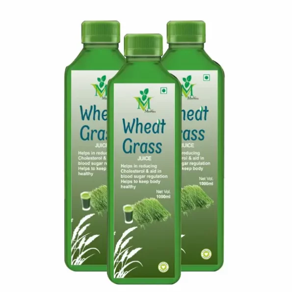 Wheat Grass (Sugar Free) Juice - 1 Litre , Pack of 3