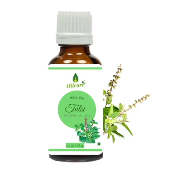 Oilcure Tulsi Essential Oil - 30 ml available on Herbkart