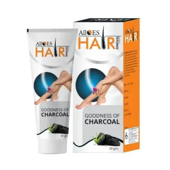 Alloes Hair Removal Cream for Women , Enriched with Goodness of Charcoal, 30 gram each available on Herbkart