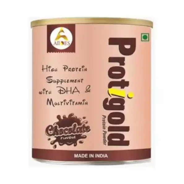 Alloes Protigold Protein Powder, Chocolate Flavour, 200gram available on Herbkart