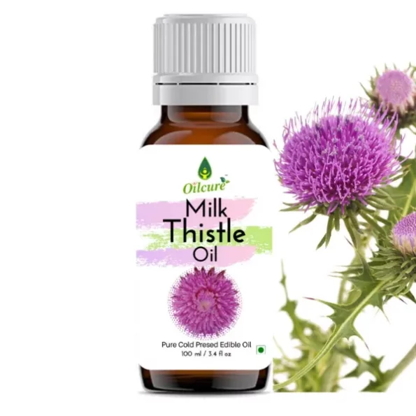 Oilcure Milk Thistle Oil,Cold Pressed,Pure , 100 ml available on Herbkart