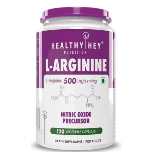 L-Arginine 500mg, 120 Vegetable Capsules