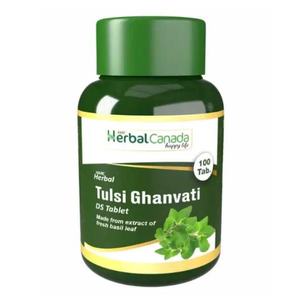 Herbal Canada Tulsi Ghanvati , Help for Boost Immunity , 100 Veg Tablets, HerbalCanada-0185-1.webp, HerbalCanada 0185 1