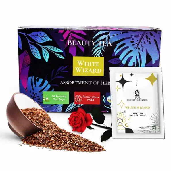 SOL - Reinvent & Restore Beauty Tea - White Wizard Helps in Skin Glow & Hair Growth, Acne, Anti-Aging - 20 Tea Bags, SolWWBT-20-1.webp, SolWWBT 20 1