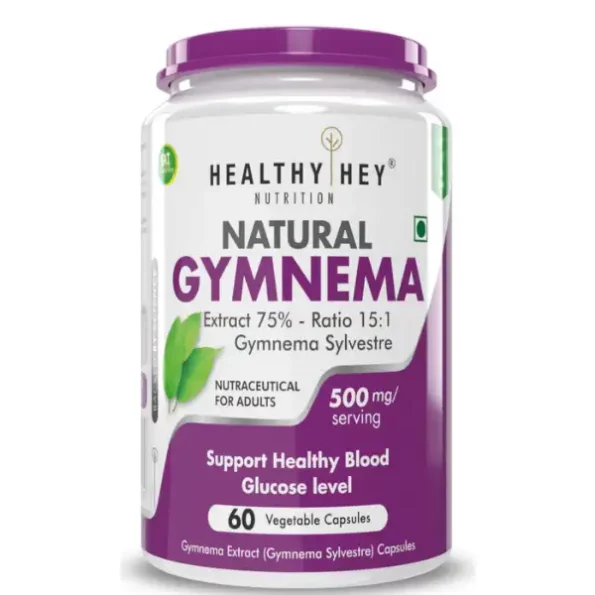 HealthyHey Gymnema Extract 500 mg 60 capsules available on Herbkart