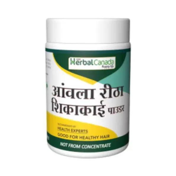 Herbal Canada Amla Reetha Shikakai Powder, Churn, 100 gm available on Herbkart