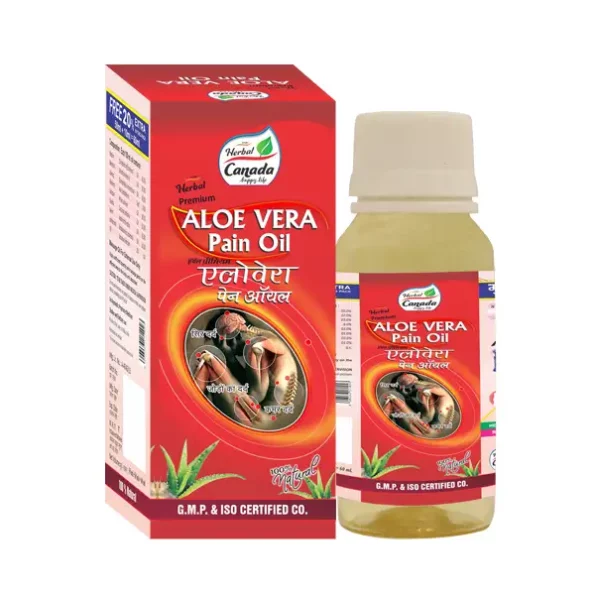 Herbal Canada Aloevera Pain Oil, Ayurvedic Pain Relief Oil, Helpful for Joint, Back Knee Shoulder Muscular Pain 50 ML, HerbalCanada-062-1.webp, HerbalCanada 062 1