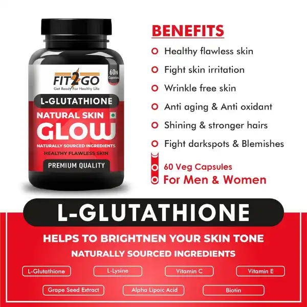 Fit2Go L Glutathione with vitamin C E Grapeseed for healthy