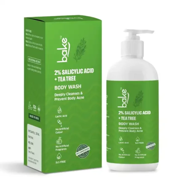 Bake Cosmetics 2% BHA Body Wash for Body & Back Acne & Strawberry Legs with Salicylic Acid & Tea Tree, BakeSALICYLIC-ACID-BODY-WASH-1.webp, BakeSALICYLIC ACID BODY WASH 1