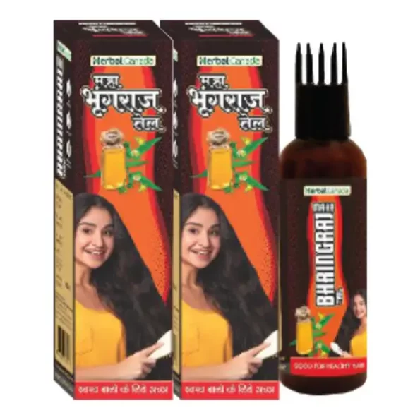 Herbal Canada Maha Bhringraj Oil For Healthy Hair ForAllTypes of Hair 100 ML, HerbalCanada-082-1.webp, HerbalCanada 082 1